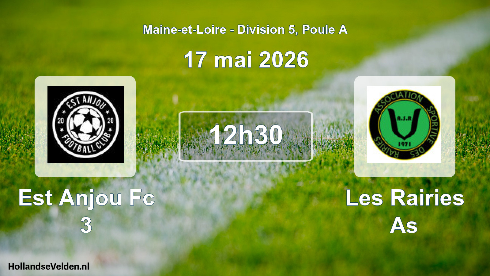 Scheduled Match: Est Anjou Fc 3 - Les Rairies As (17 May 2026)