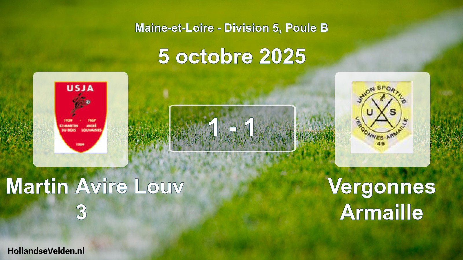 Gespeelde wedstrijd: St Martin Avire Louv 3 - Vergonnes Armaille 1 - 1 (5 oktober 2025)