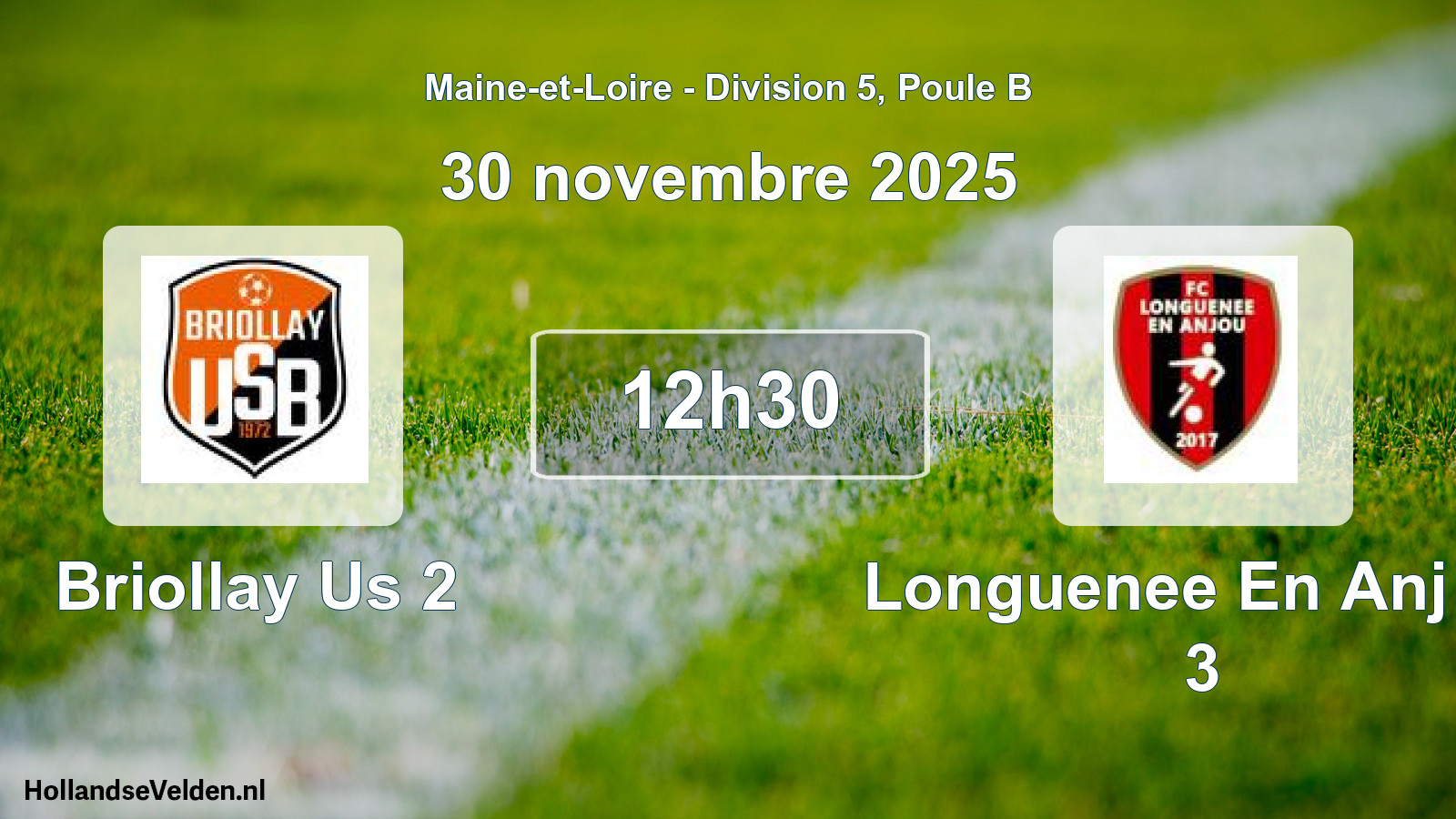 Scheduled Match: Briollay Us 2 - Longuenee En Anj Fc 3 (30 November 2025)