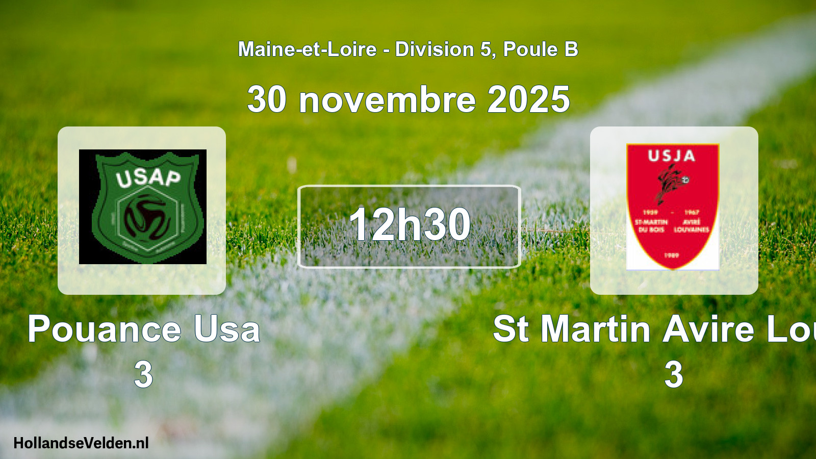 Scheduled Match: Pouance Usa 3 - St Martin Avire Louv 3 (30 November 2025)