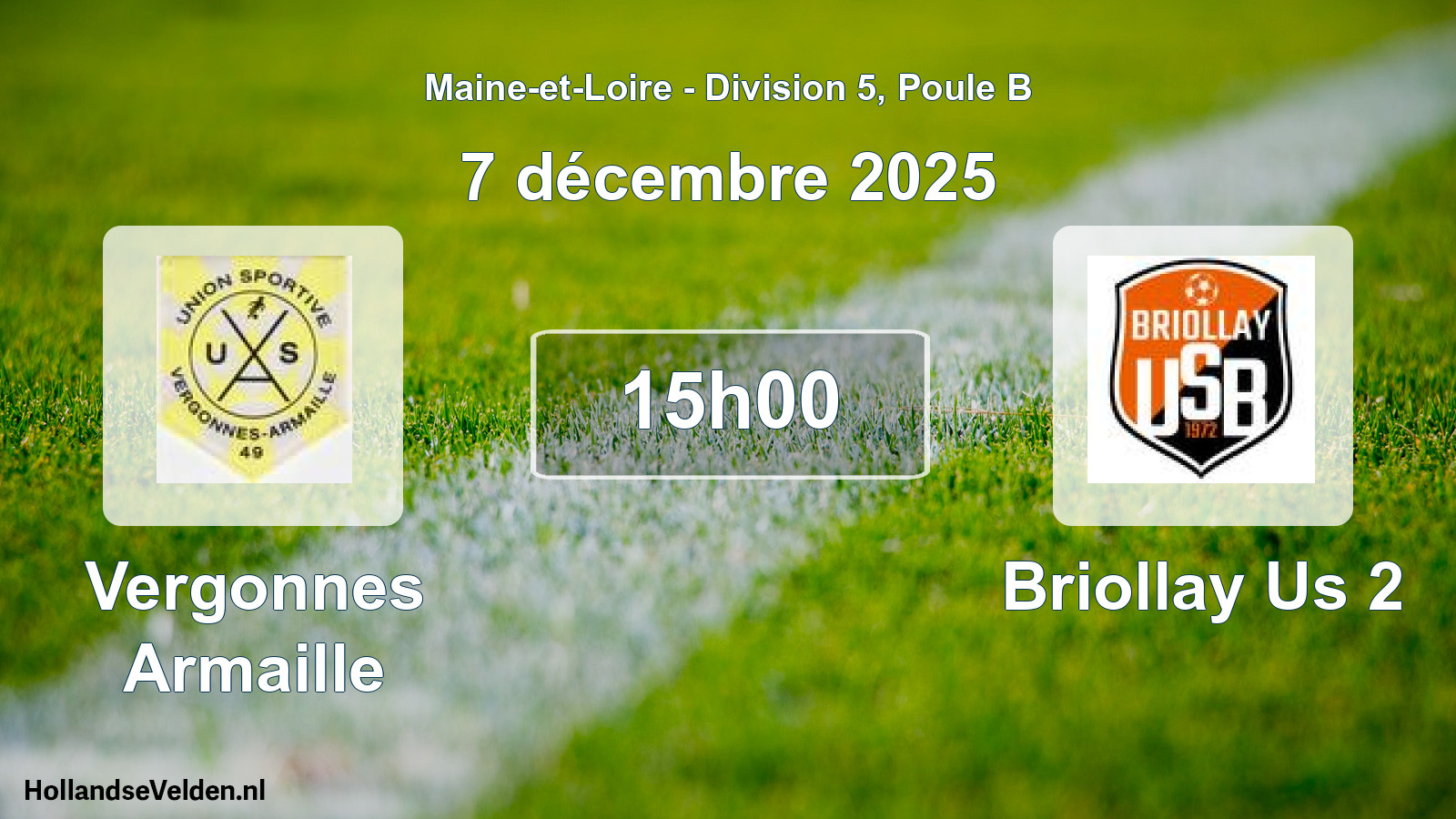 Geplande wedstrijd: Vergonnes Armaille - Briollay Us 2 (7 décembre 2025)