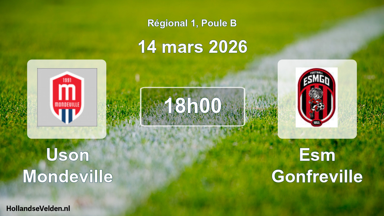 Geplande wedstrijd: Uson Mondeville - Esm Gonfreville (14 maart 2026)
