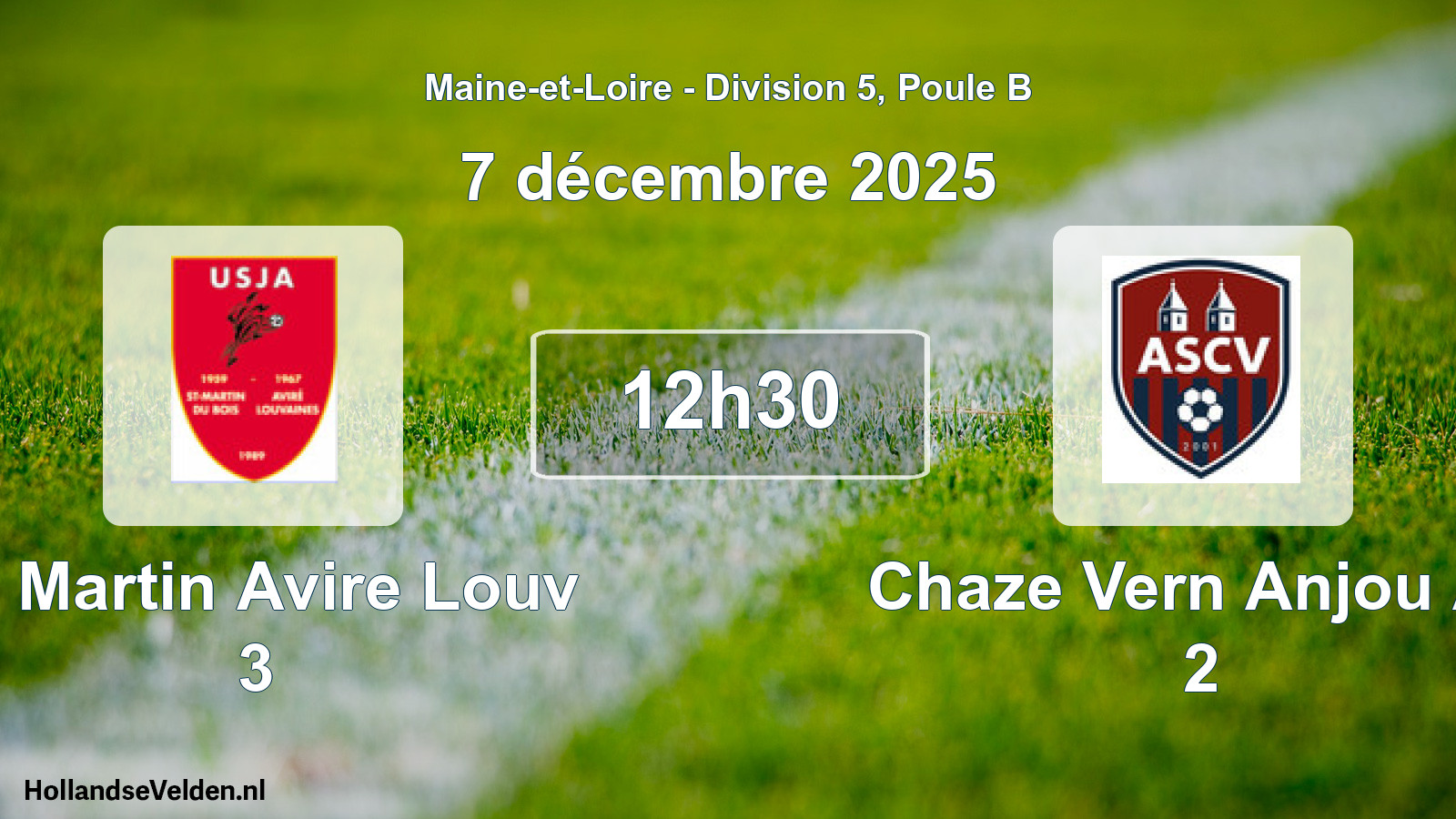 Geplande wedstrijd: St Martin Avire Louv 3 - Chaze Vern Anjou As 2 (7 décembre 2025)