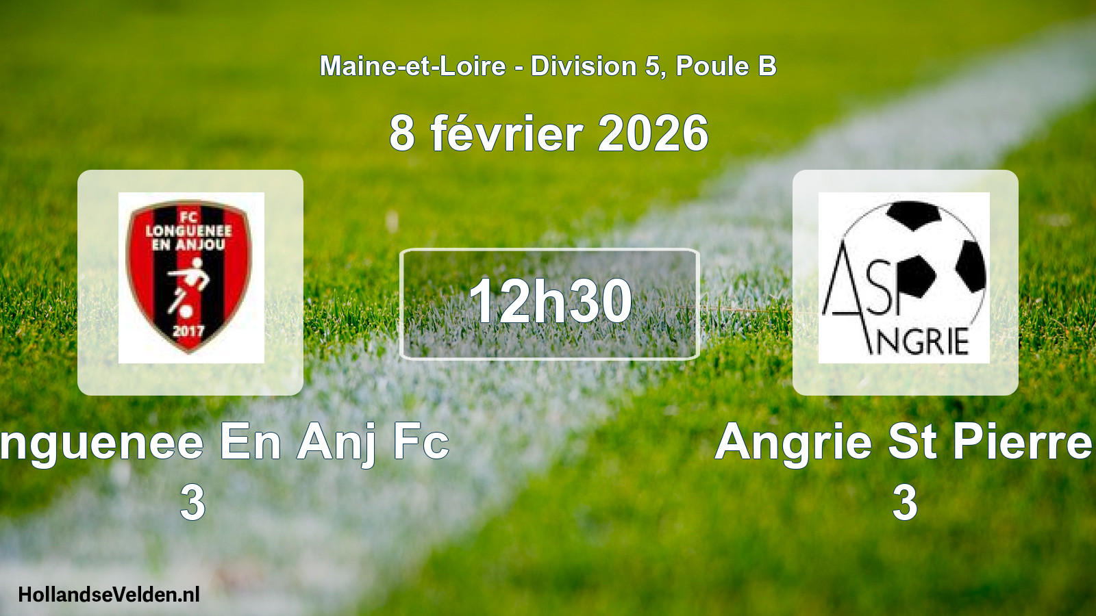 Scheduled Match: Longuenee En Anj Fc 3 - Angrie St Pierre 3 (8 February 2026)