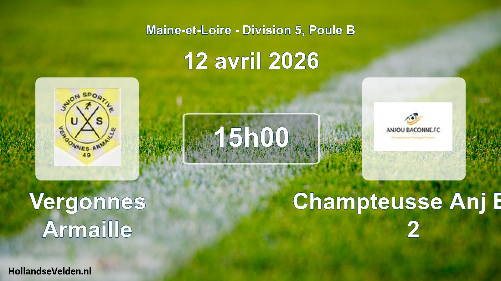 Geplande wedstrijd: Vergonnes Armaille - Champteusse Anj Bac 2 (12 avril 2026)