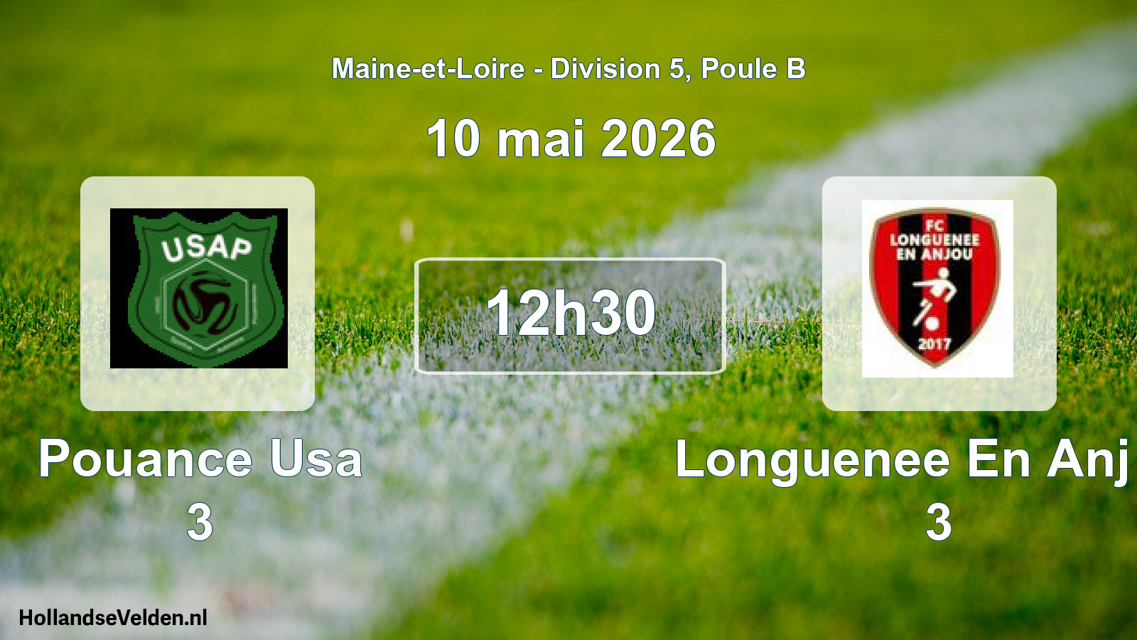 Geplande wedstrijd: Pouance Usa 3 - Longuenee En Anj Fc 3 (10 mai 2026)