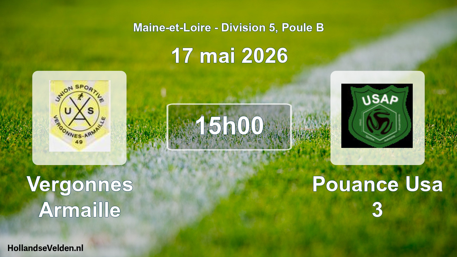 Geplande wedstrijd: Vergonnes Armaille - Pouance Usa 3 (17 mei 2026)