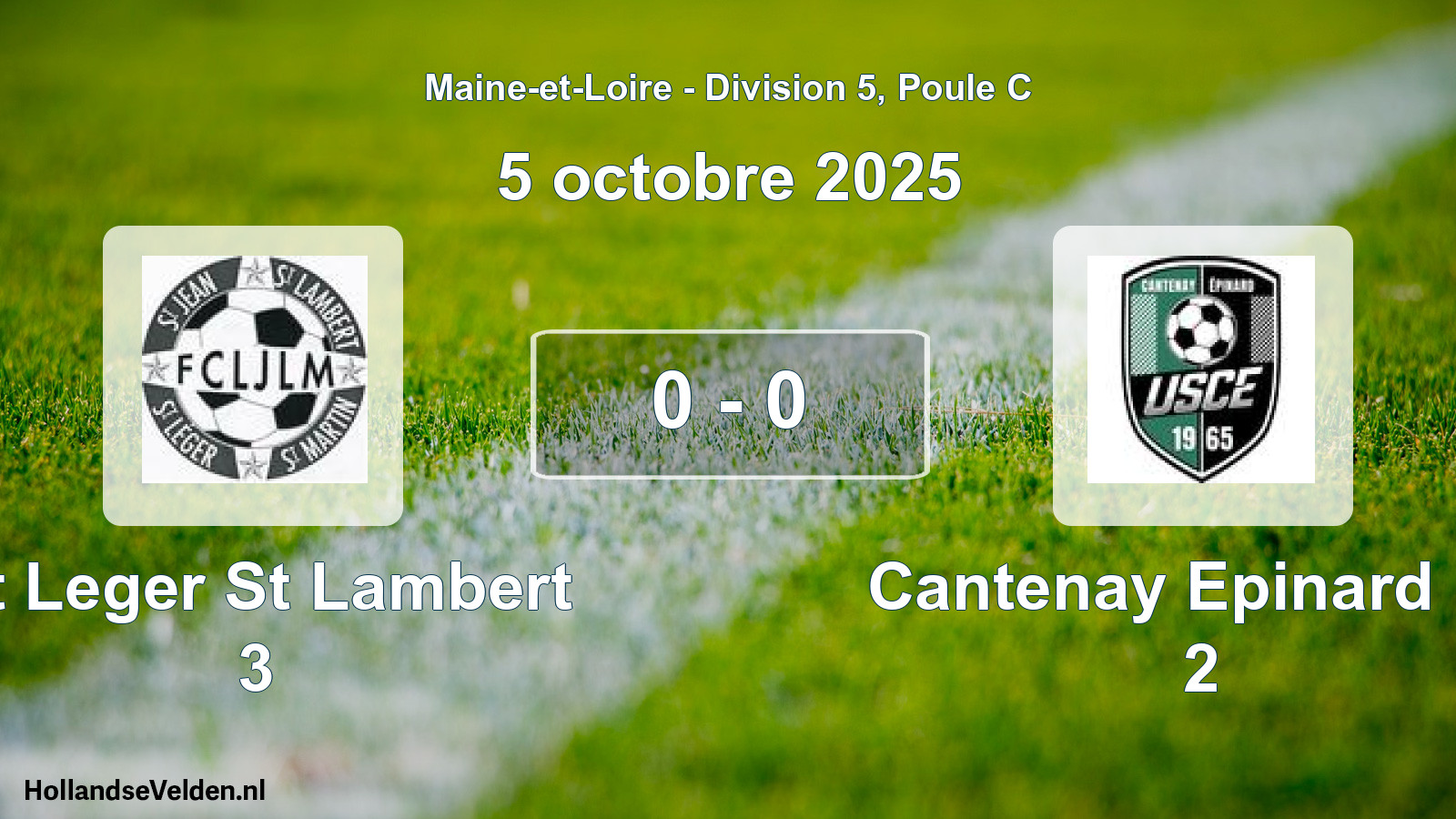 Total number of matches played: St Leger St Lambert 3 - Cantenay Epinard Us 2 0 - 0 (5 October 2025)