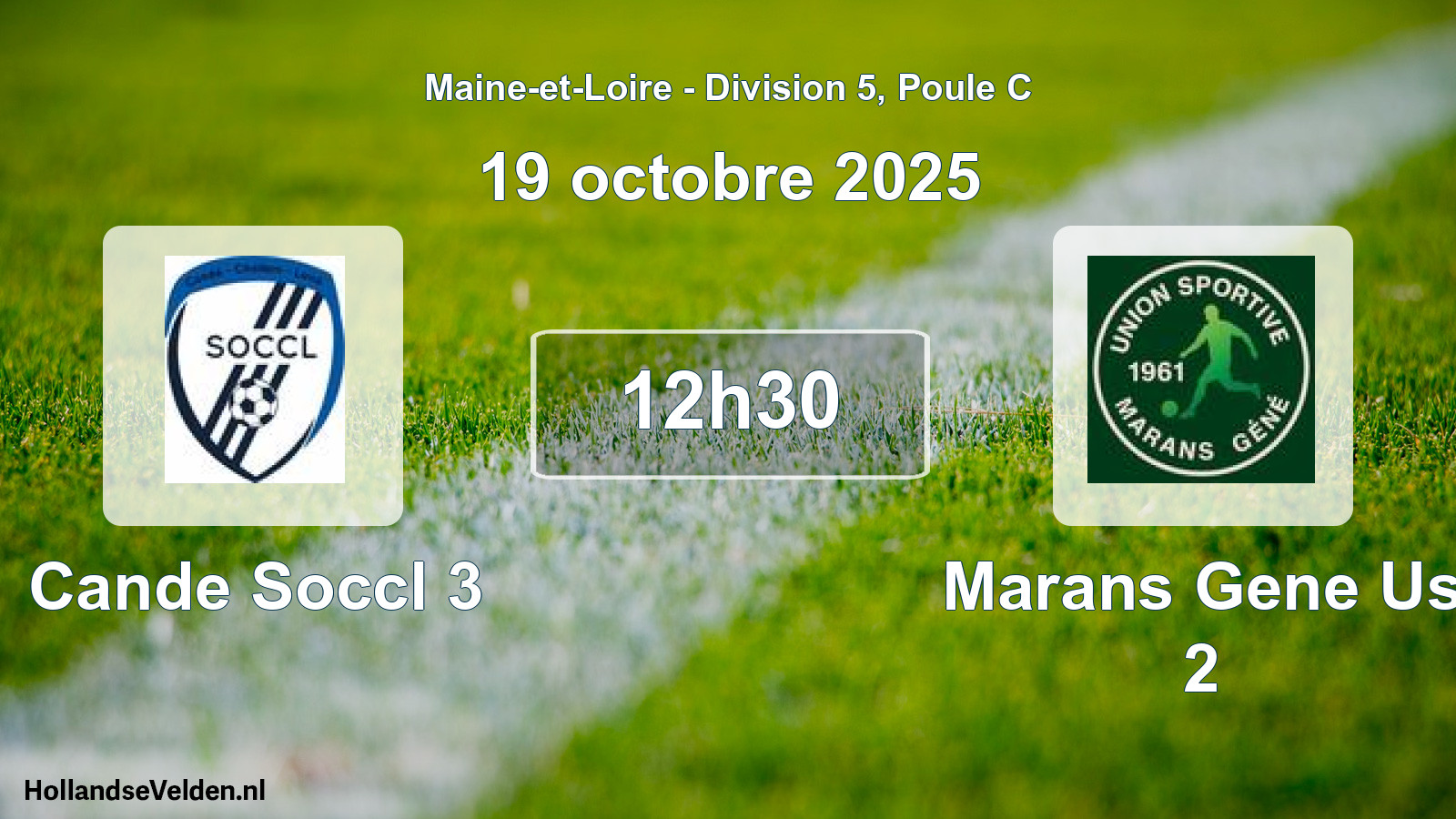 Scheduled Match: Cande Soccl 3 - Marans Gene Us 2 (19 October 2025)