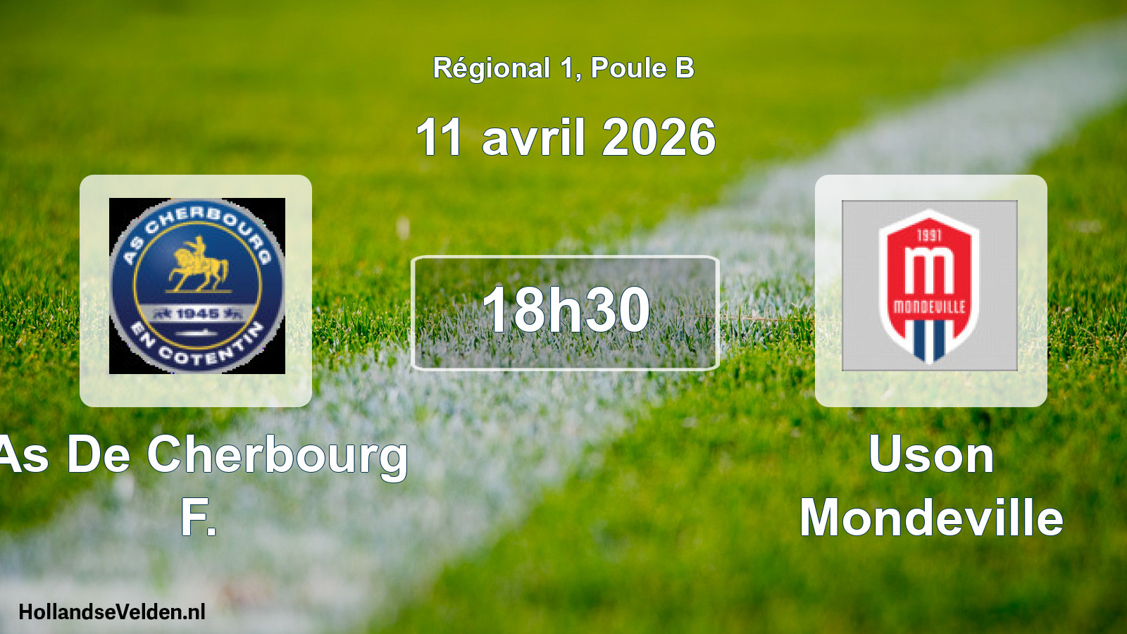 Scheduled Match: As De Cherbourg F. - Uson Mondeville (11 April 2026)