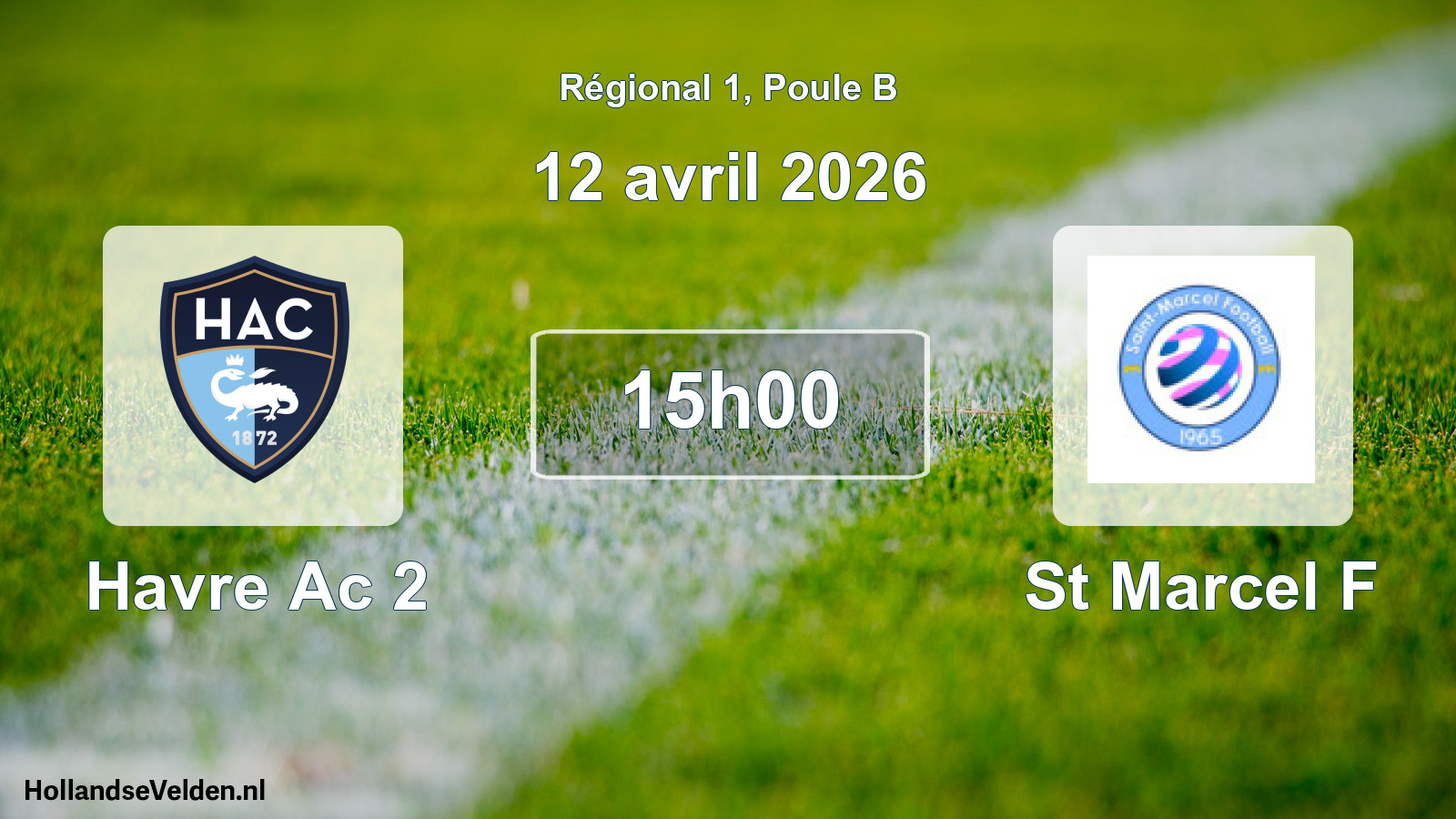 Geplande wedstrijd: Havre Ac 2 - St Marcel F (12 avril 2026)