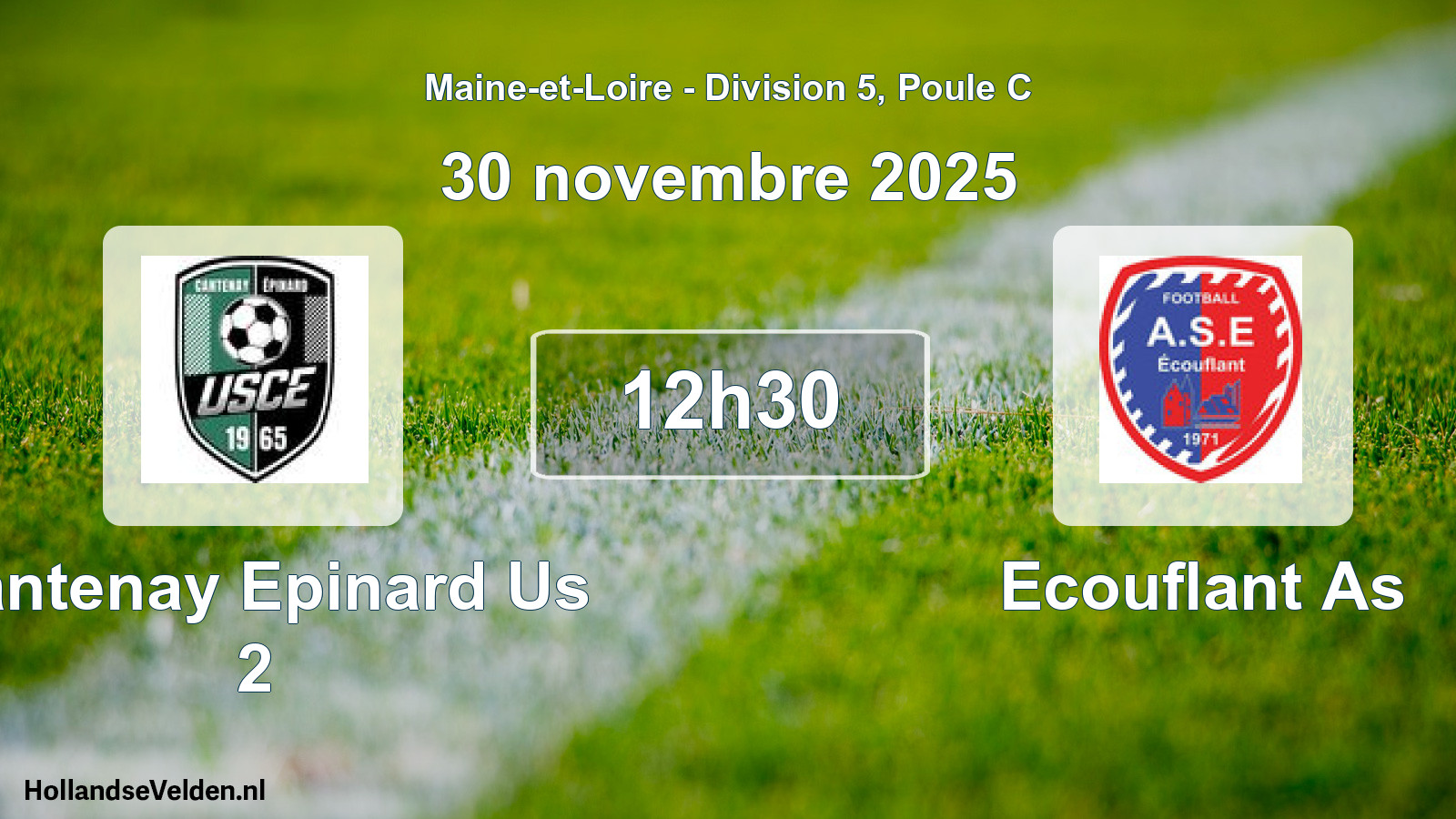 Geplande wedstrijd: Cantenay Epinard Us 2 - Ecouflant As (30 november 2025)