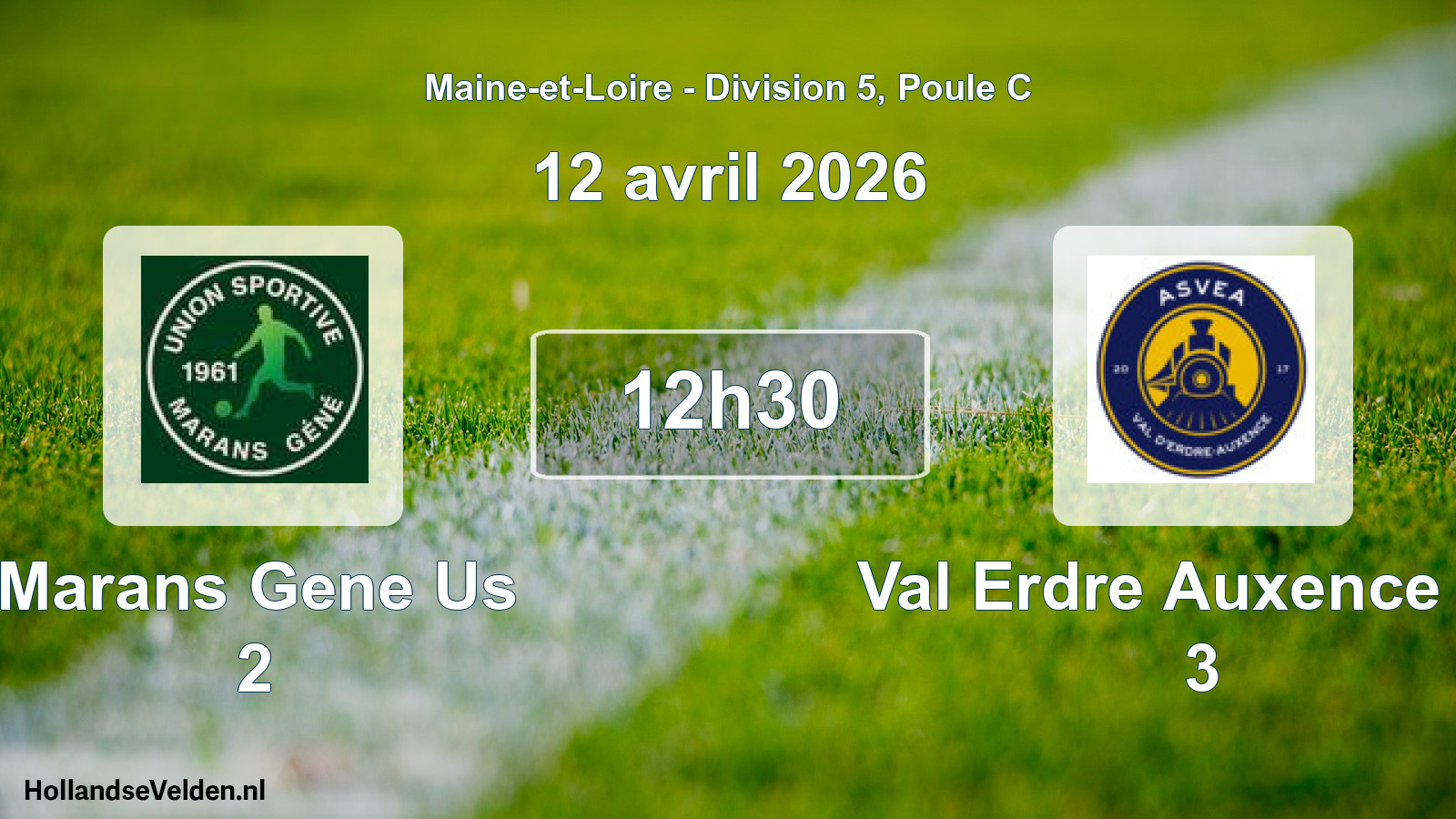 Scheduled Match: Marans Gene Us 2 - Val Erdre Auxence As 3 (12 April 2026)