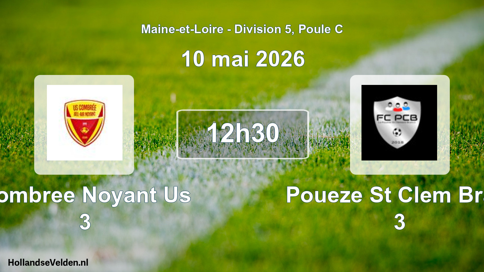 Geplande wedstrijd: Combree Noyant Us 3 - Poueze St Clem Brain 3 (10 mei 2026)