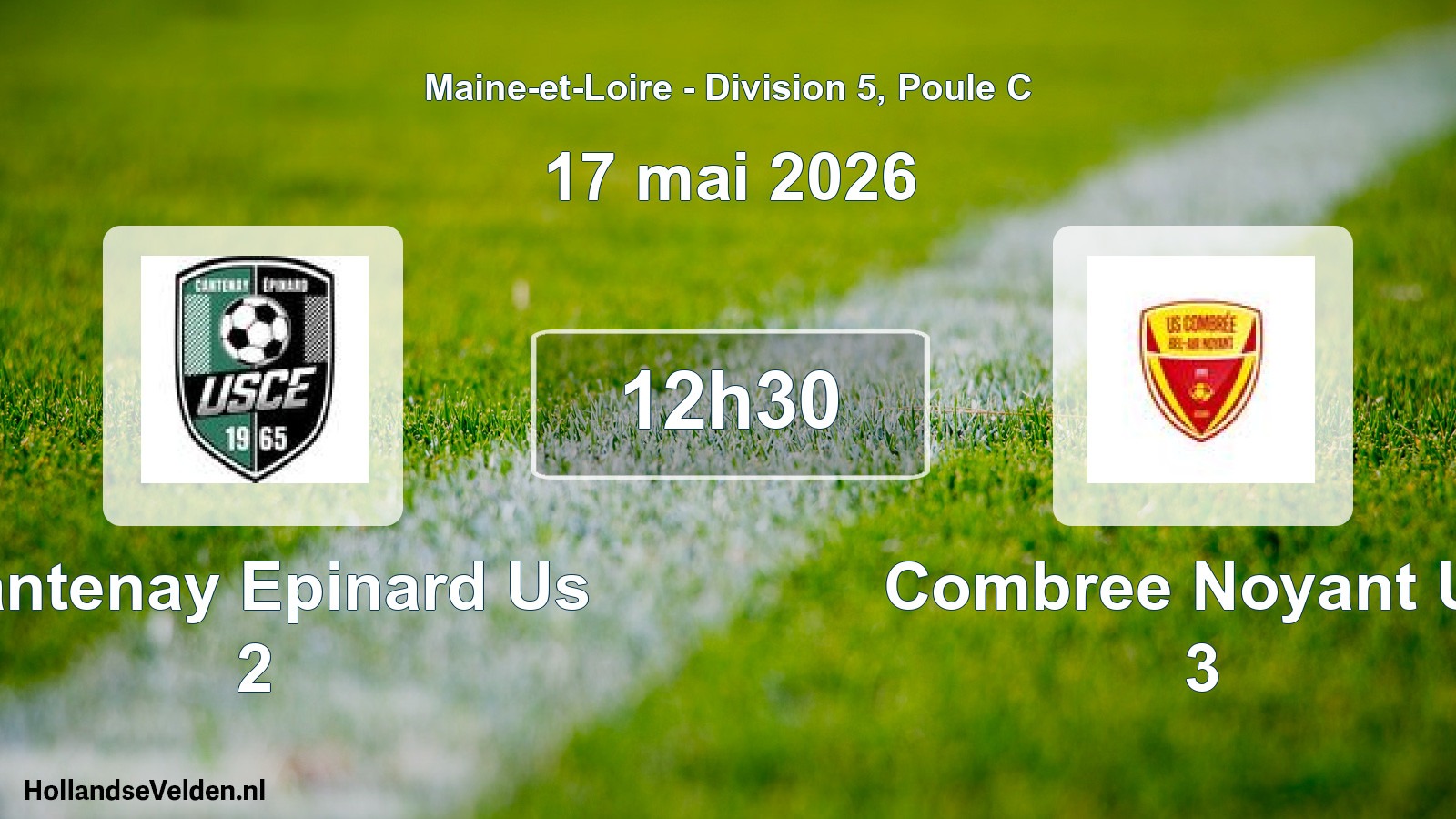 Geplande wedstrijd: Cantenay Epinard Us 2 - Combree Noyant Us 3 (17 mai 2026)