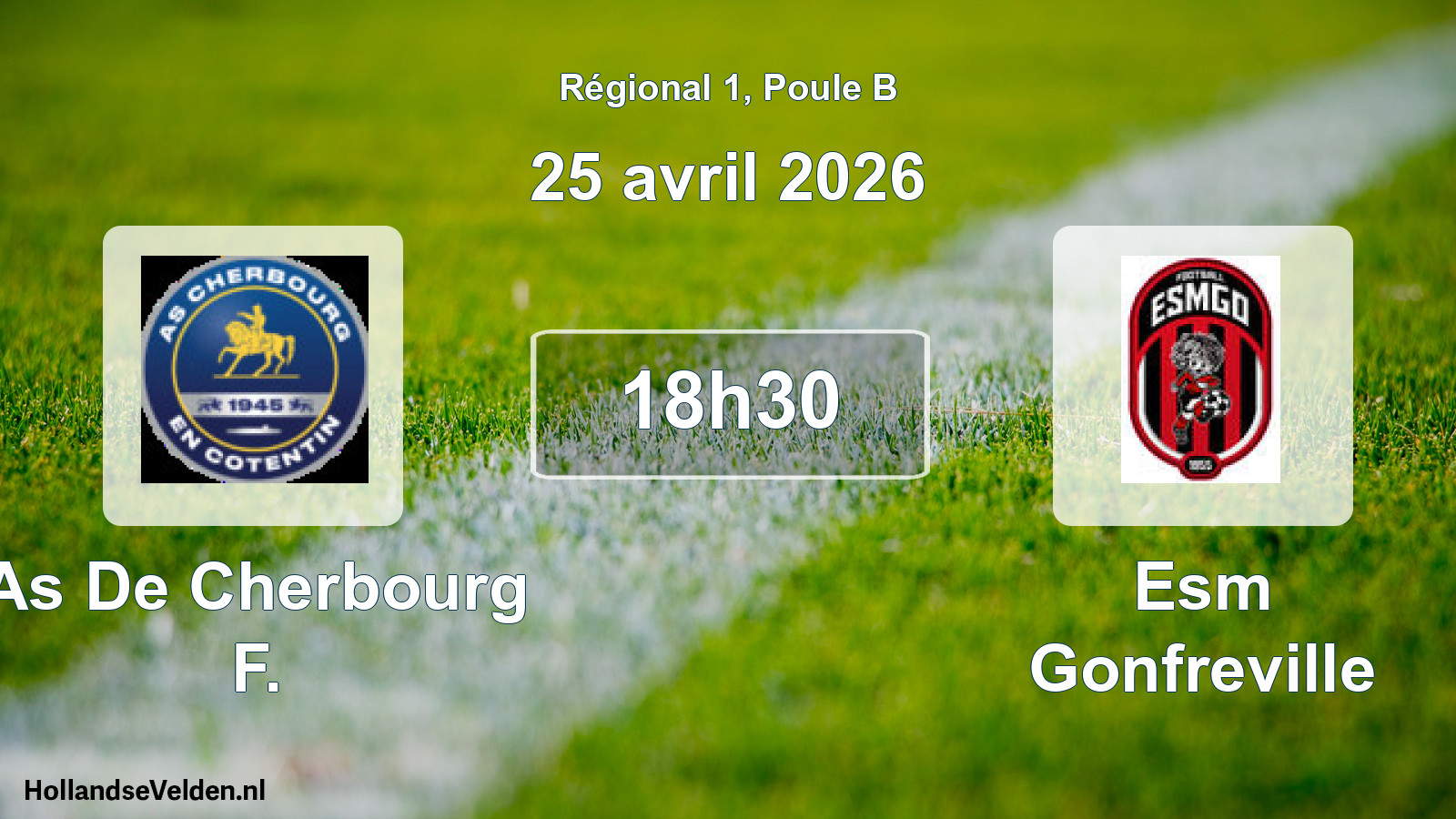 Geplande wedstrijd: As De Cherbourg F. - Esm Gonfreville (25 april 2026)