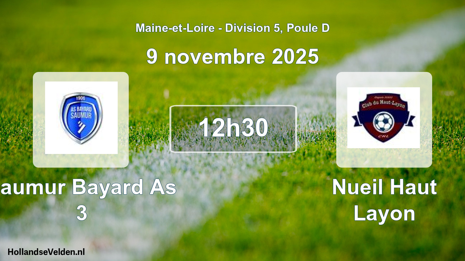 Scheduled Match: Saumur Bayard As 3 - Nueil Haut Layon (9 November 2025)