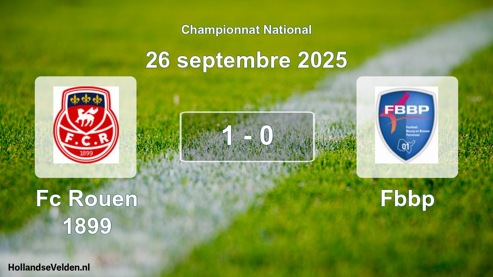 Total number of matches played: Fc Rouen 1899 - Fbbp 1 - 0 (26 September 2025)