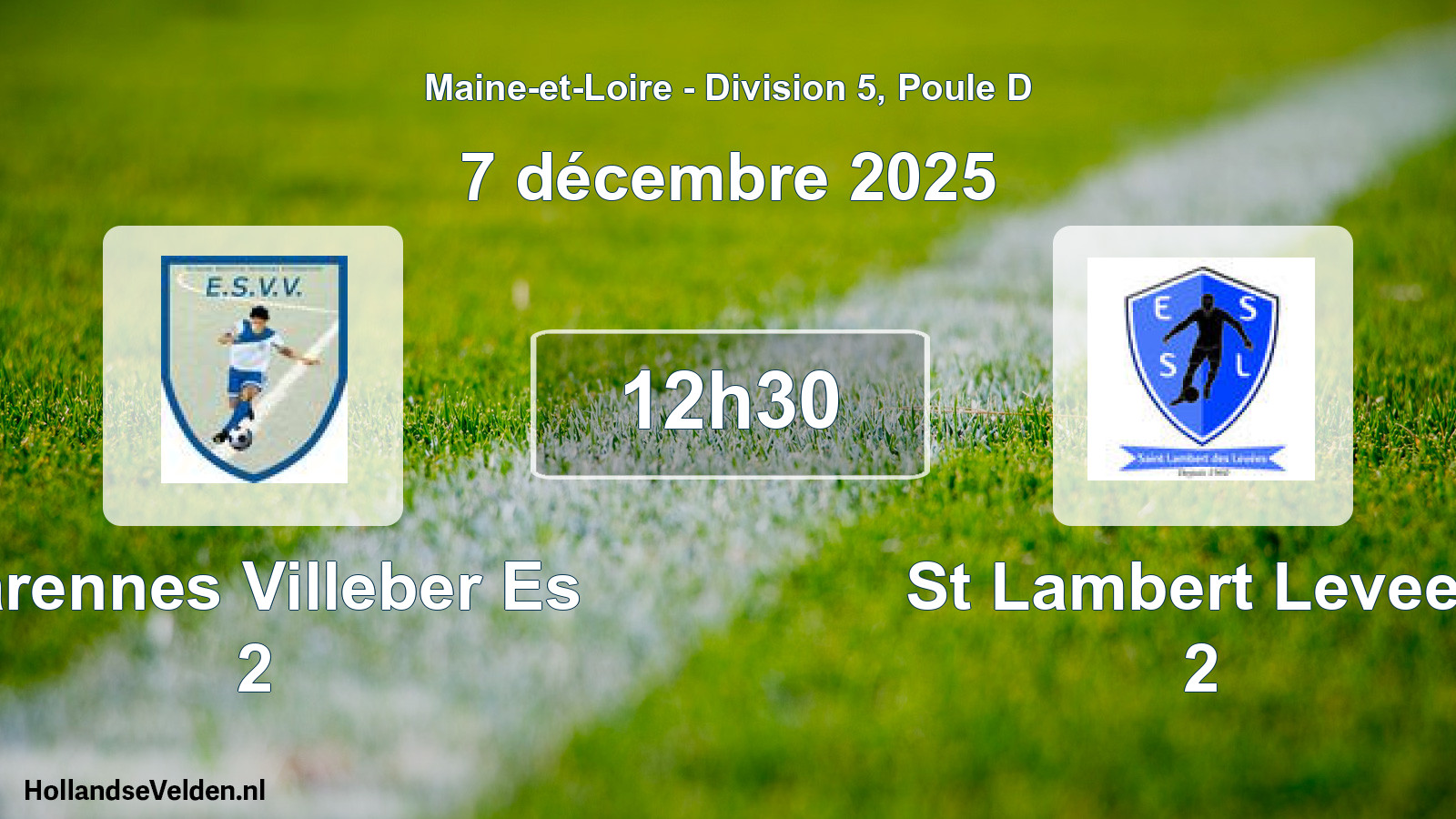 Geplande wedstrijd: Varennes Villeber Es 2 - St Lambert Levees 2 (7 december 2025)