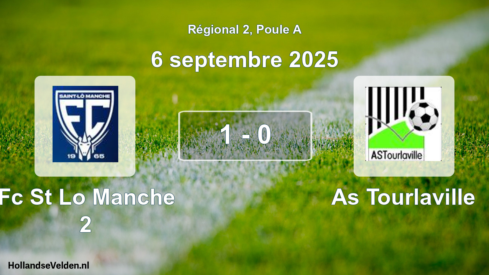 Gespeelde wedstrijd: Fc St Lo Manche 2 - As Tourlaville 1 - 0 (6 september 2025)
