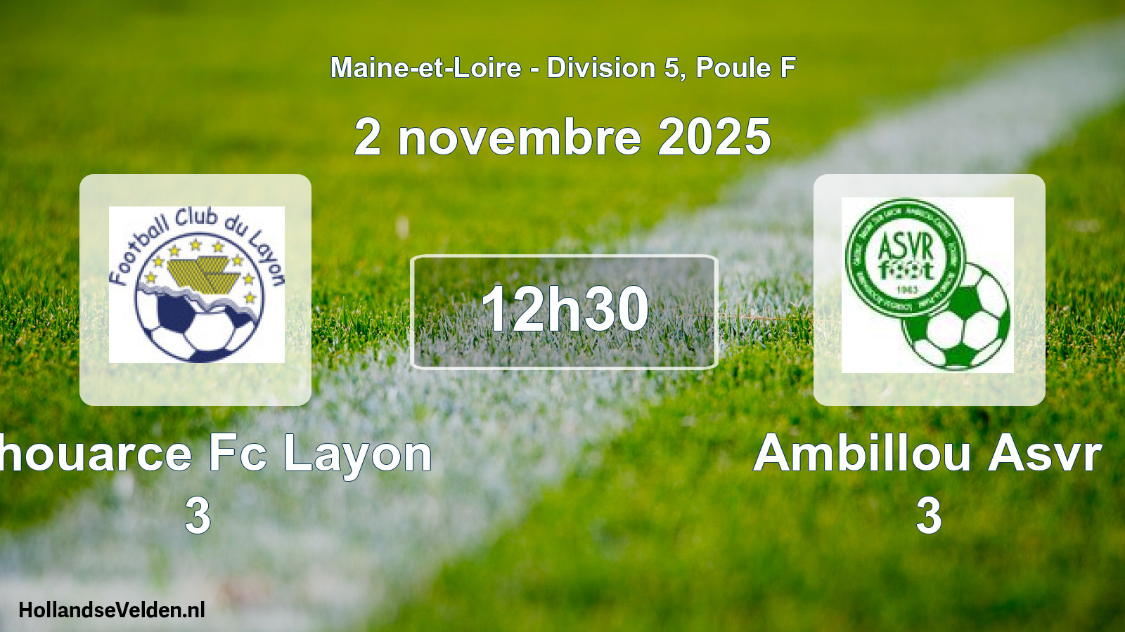 Geplande wedstrijd: Thouarce Fc Layon 3 - Ambillou Asvr 3 (2 novembre 2025)