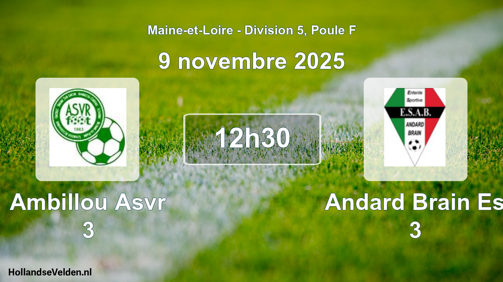 Geplande wedstrijd: Ambillou Asvr 3 - Andard Brain Es 3 (9 november 2025)