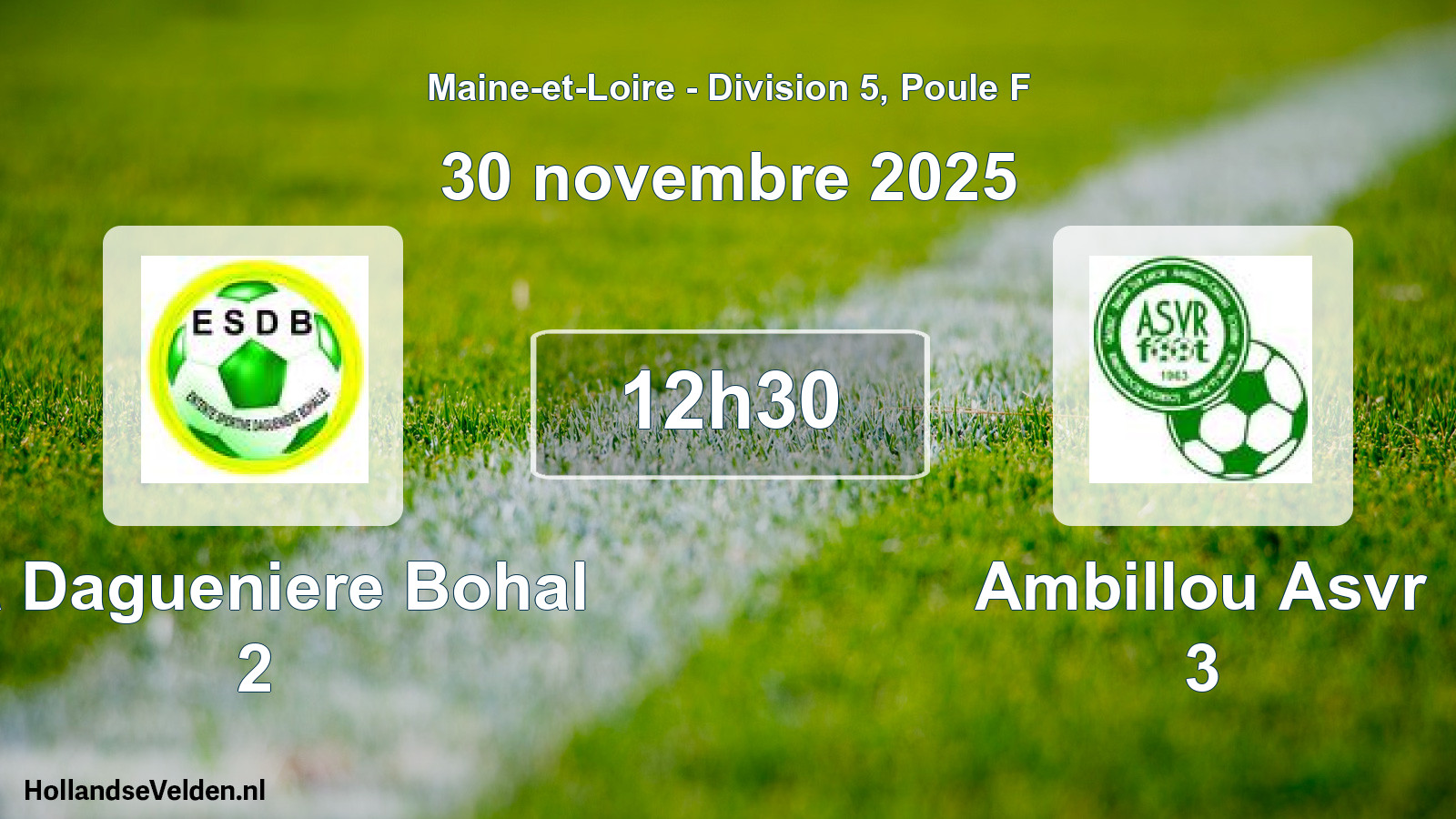 Geplande wedstrijd: La Dagueniere Bohal 2 - Ambillou Asvr 3 (30 novembre 2025)