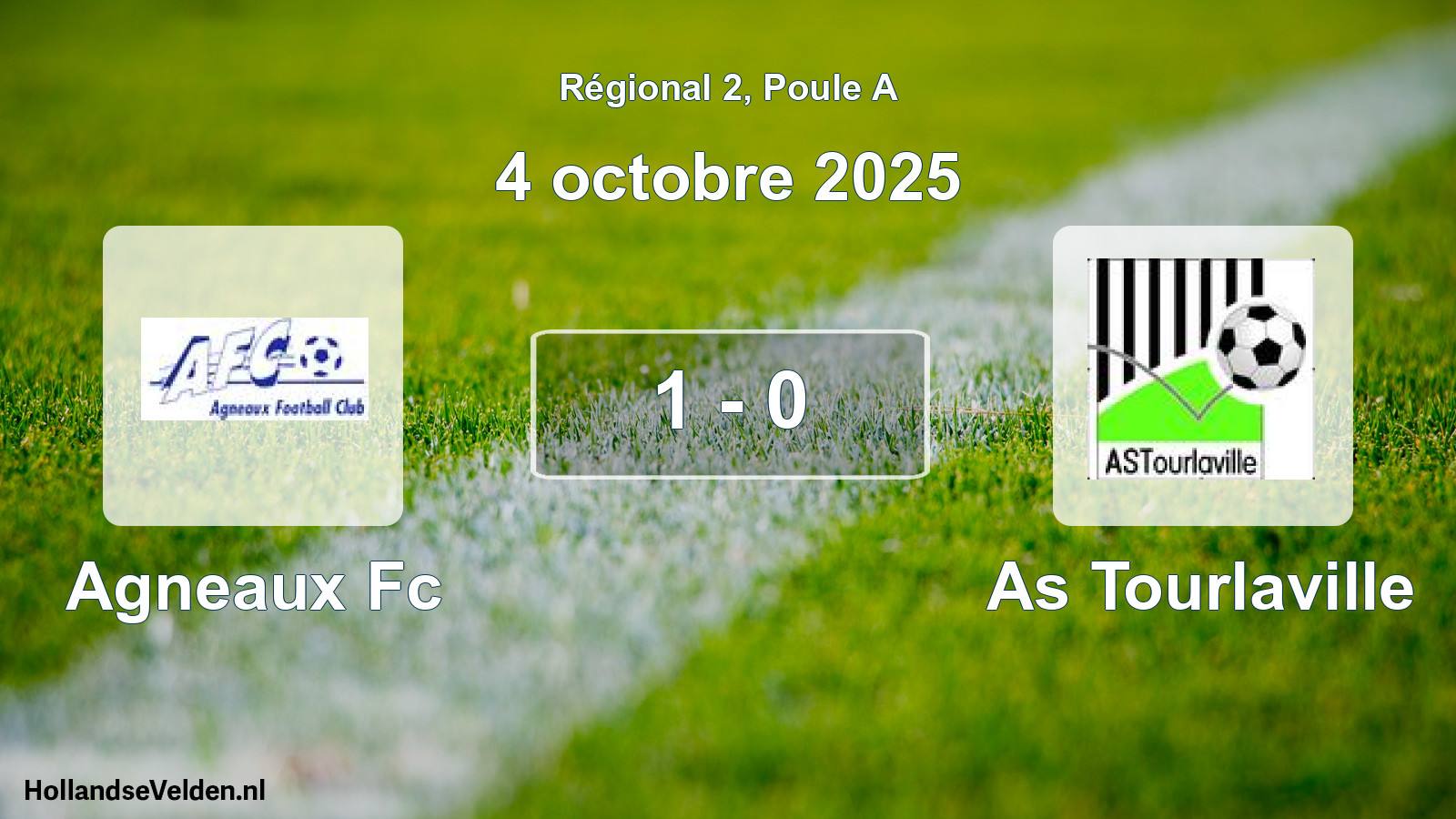 Gespeelde wedstrijd: Agneaux Fc - As Tourlaville 1 - 0 (4 octobre 2025)