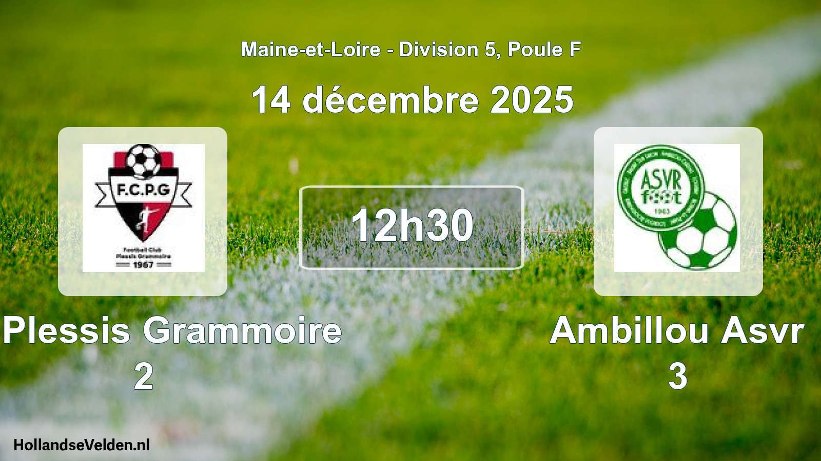 Scheduled Match: Le Plessis Grammoire 2 - Ambillou Asvr 3 (14 December 2025)