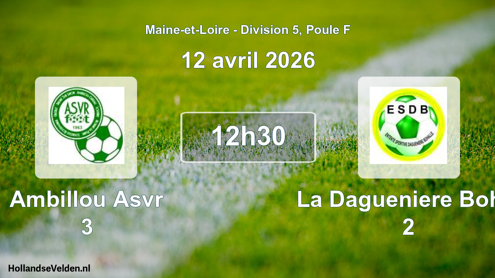 Scheduled Match: Ambillou Asvr 3 - La Dagueniere Bohal 2 (12 April 2026)
