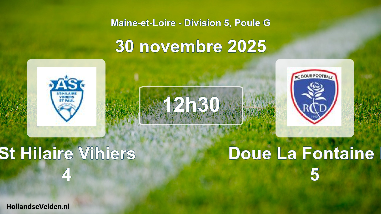 Geplande wedstrijd: St Hilaire Vihiers 4 - Doue La Fontaine Rc 5 (30 november 2025)