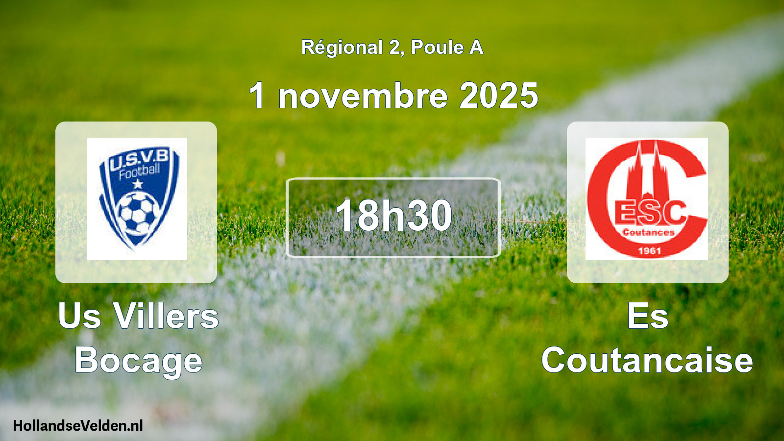 Geplande wedstrijd: Us Villers Bocage - Es Coutancaise (1 november 2025)