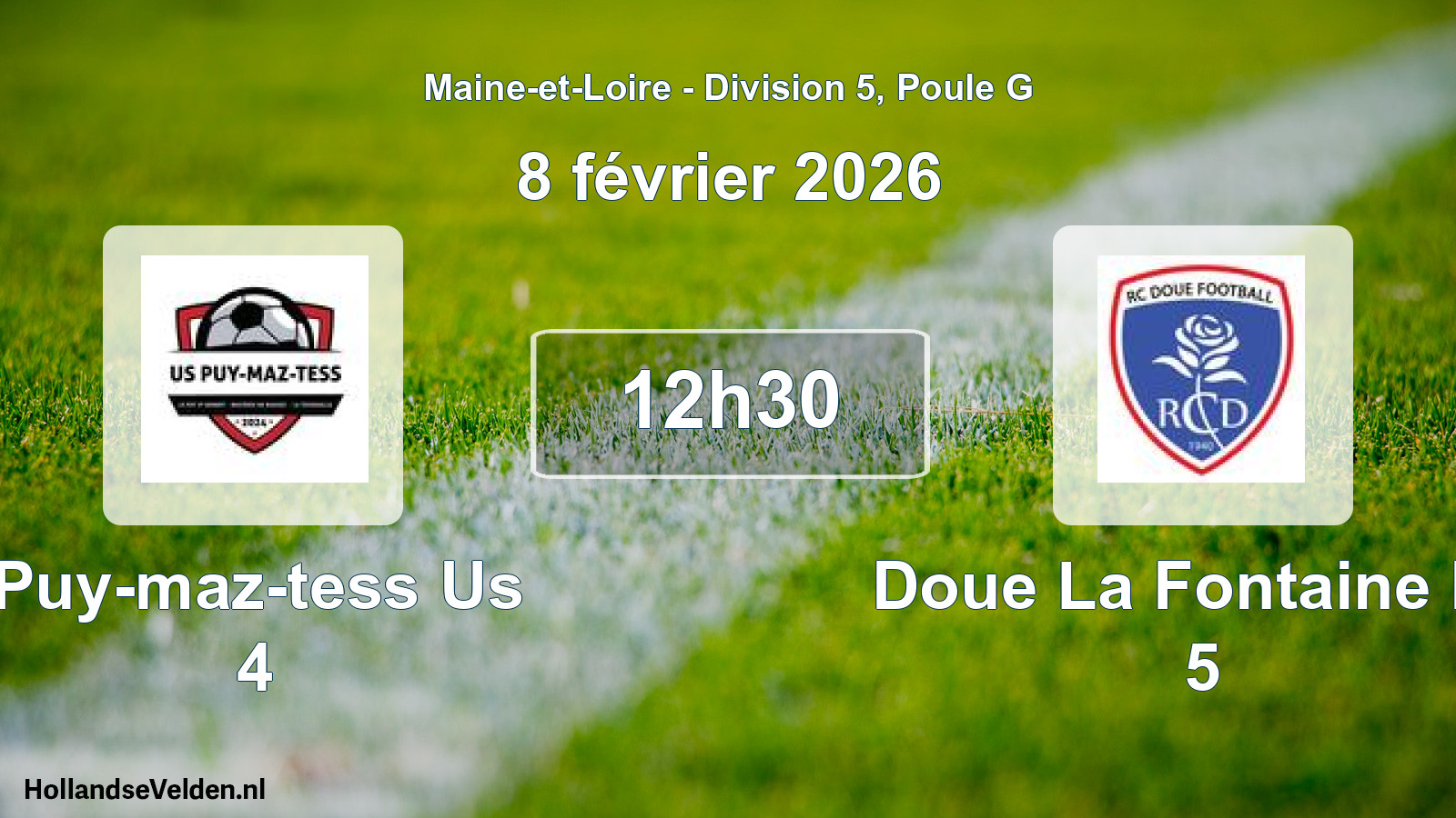 Geplande wedstrijd: Puy-maz-tess Us 4 - Doue La Fontaine Rc 5 (8 februari 2026)