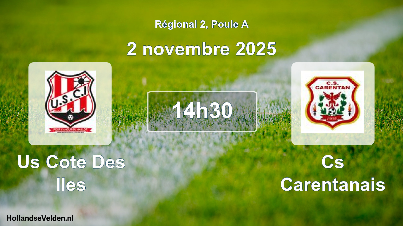 Scheduled Match: Us Cote Des Iles - Cs Carentanais (2 November 2025)