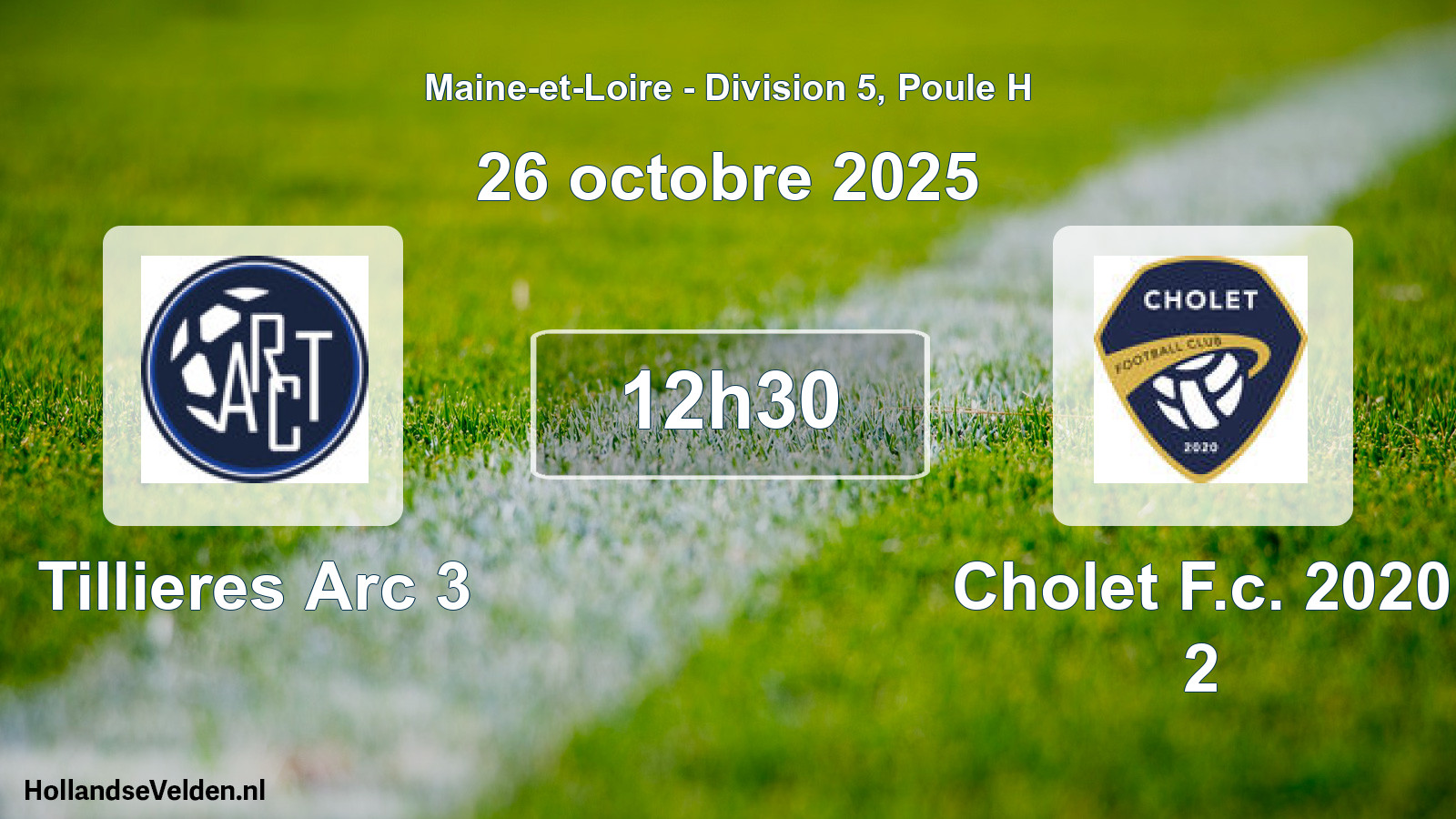 Geplande wedstrijd: Tillieres Arc 3 - Cholet F.c. 2020 2 (26 octobre 2025)