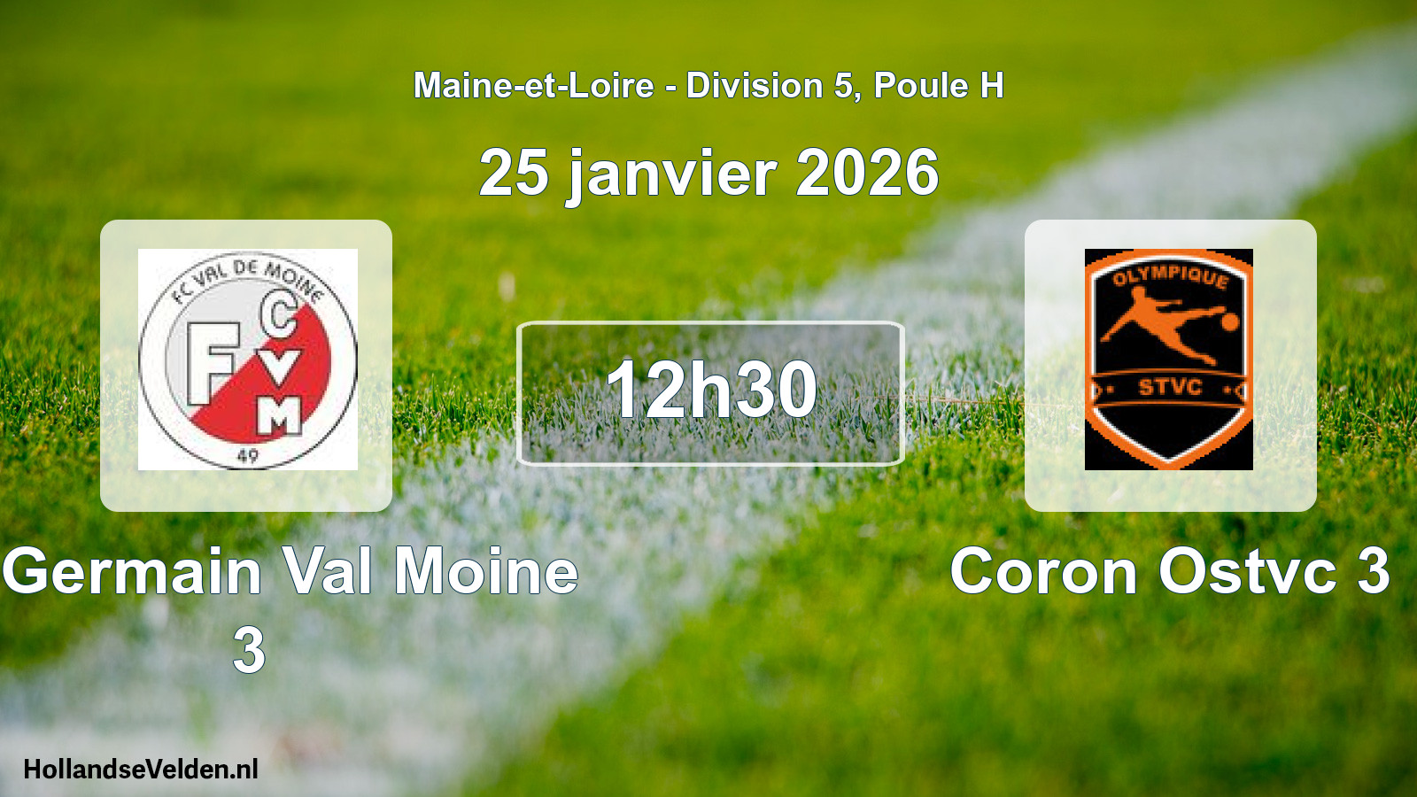 Geplande wedstrijd: St Germain Val Moine 3 - Coron Ostvc 3 (25 januari 2026)