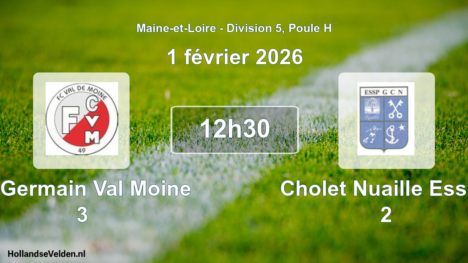 Geplande wedstrijd: St Germain Val Moine 3 - Cholet Nuaille Esspg 2 (1 février 2026)