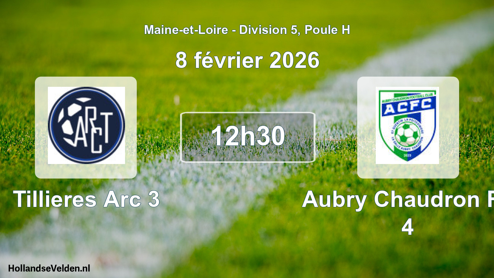 Geplande wedstrijd: Tillieres Arc 3 - Aubry Chaudron Fc 4 (8 février 2026)