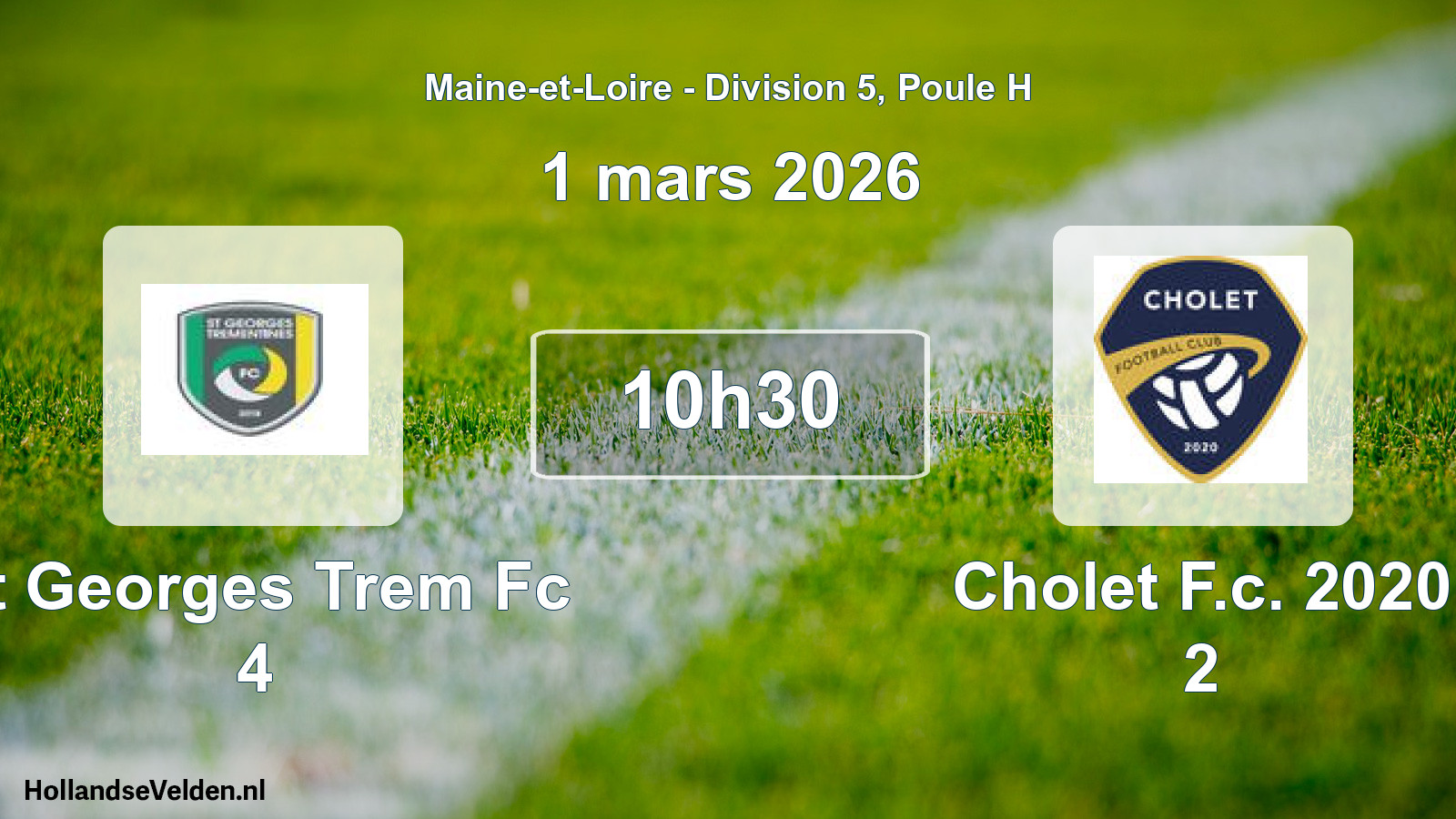 Geplande wedstrijd: St Georges Trem Fc 4 - Cholet F.c. 2020 2 (1 mars 2026)