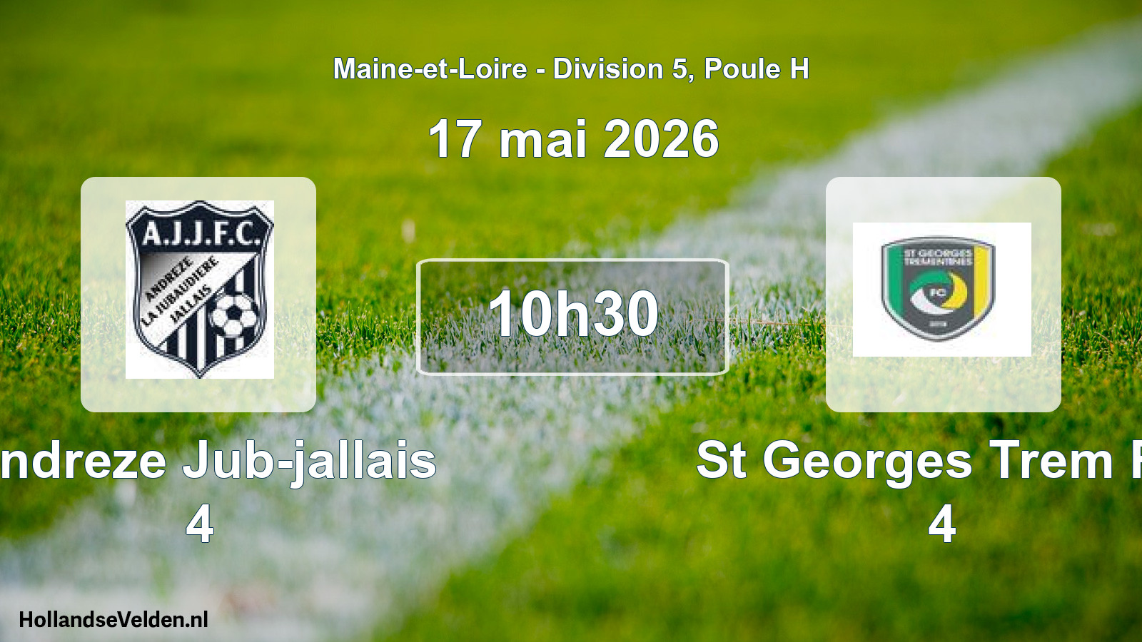 Scheduled Match: Andreze Jub-jallais 4 - St Georges Trem Fc 4 (17 May 2026)
