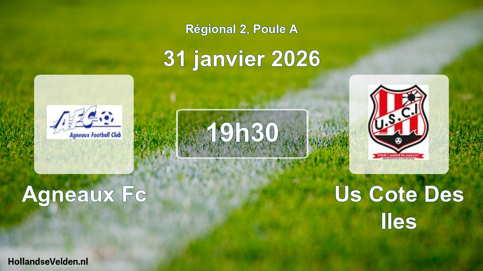 Geplande wedstrijd: Agneaux Fc - Us Cote Des Iles (31 januari 2026)