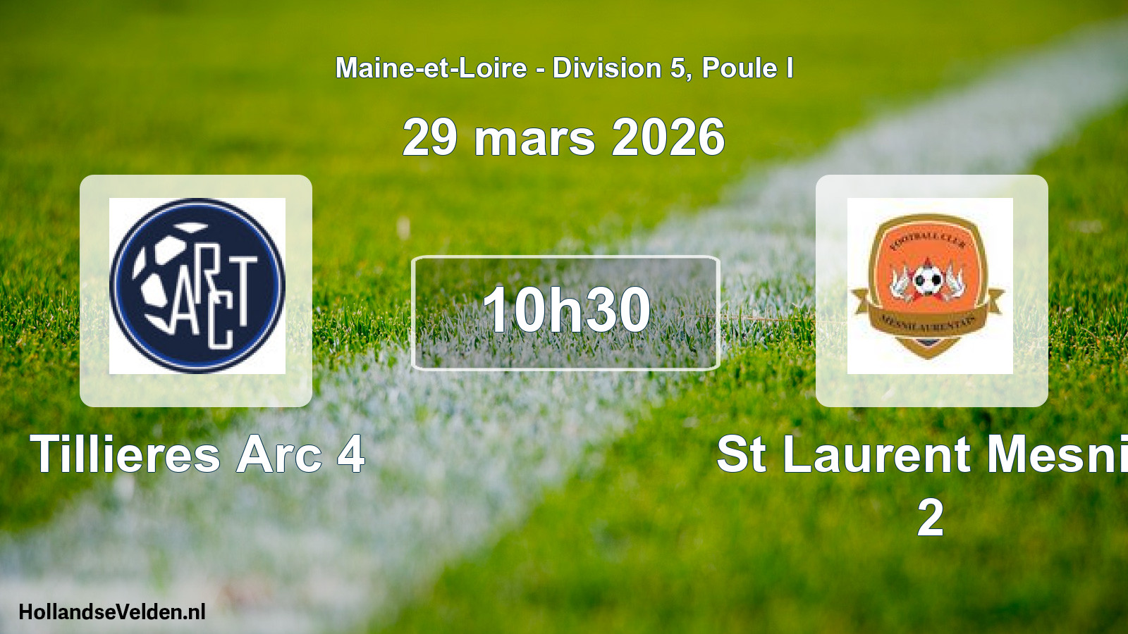 Geplande wedstrijd: Tillieres Arc 4 - St Laurent Mesnil 2 (29 maart 2026)