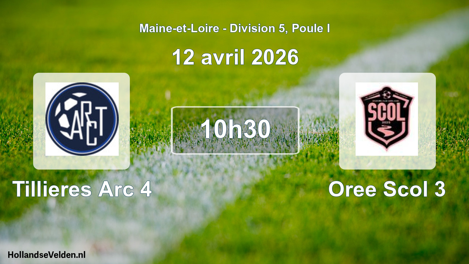 Geplande wedstrijd: Tillieres Arc 4 - Oree Scol 3 (12 avril 2026)
