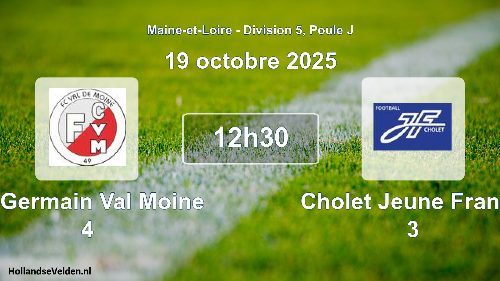 Geplande wedstrijd: St Germain Val Moine 4 - Cholet Jeune France 3 (19 oktober 2025)