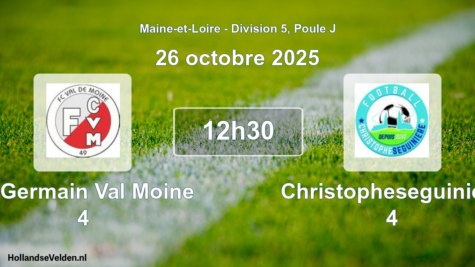 Geplande wedstrijd: St Germain Val Moine 4 - Christopheseguiniere 4 (26 octobre 2025)