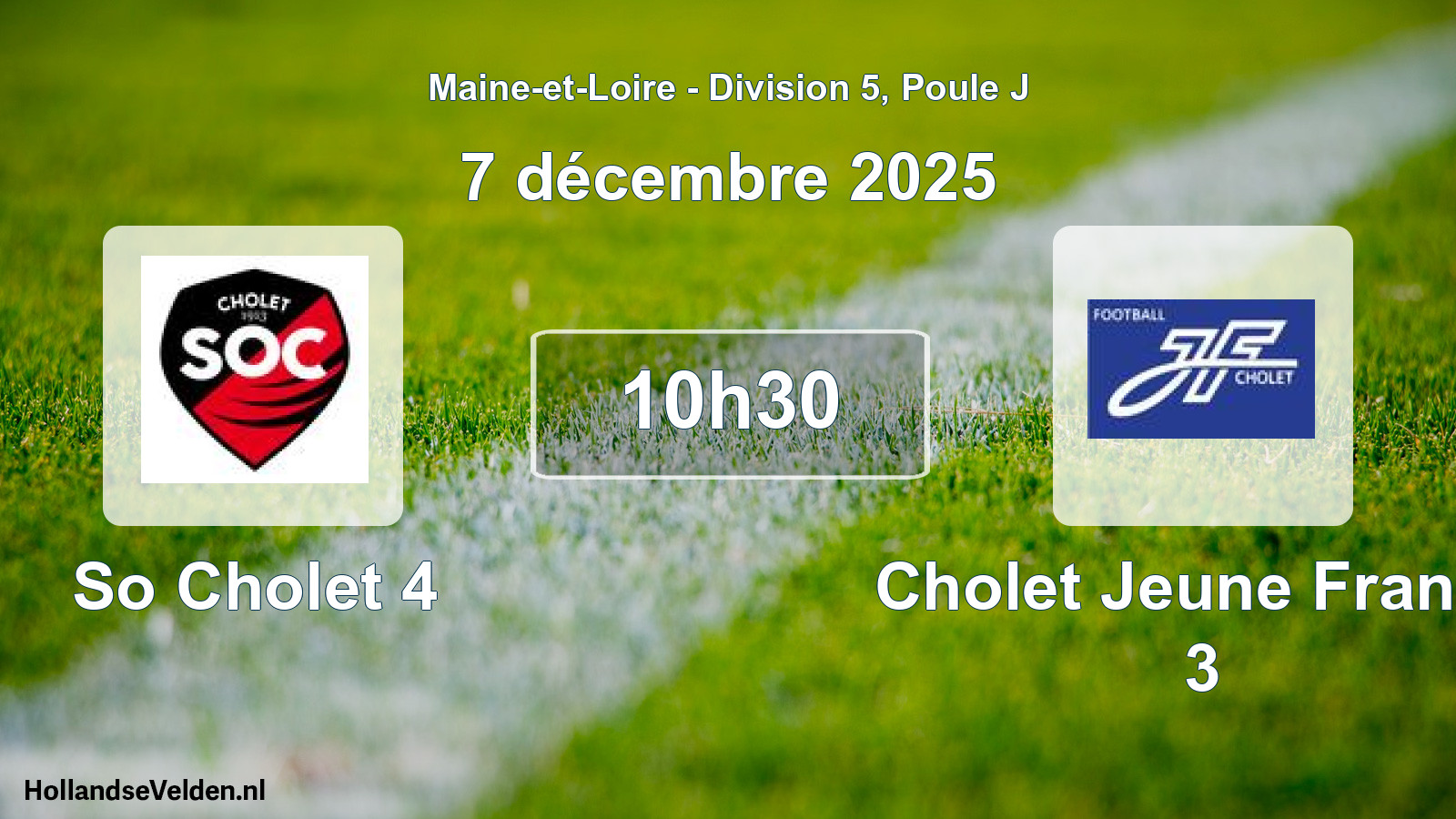 Geplande wedstrijd: So Cholet 4 - Cholet Jeune France 3 (7 décembre 2025)
