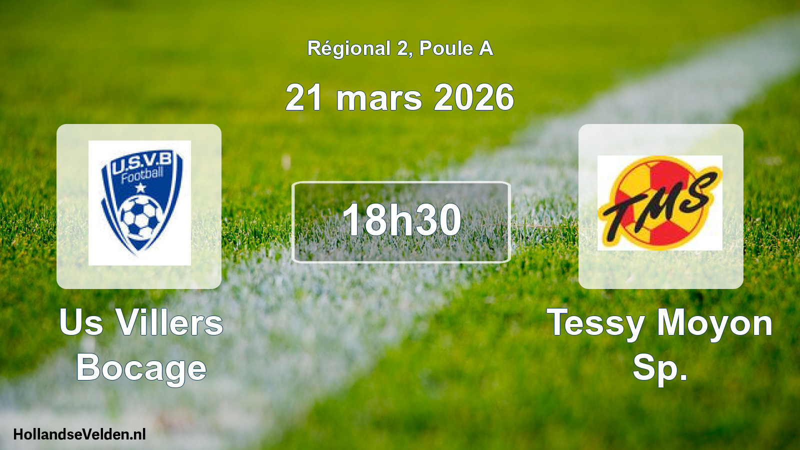 Geplande wedstrijd: Us Villers Bocage - Tessy Moyon Sp. (21 maart 2026)