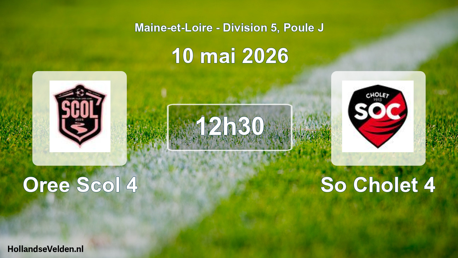 Geplande wedstrijd: Oree Scol 4 - So Cholet 4 (10 mai 2026)