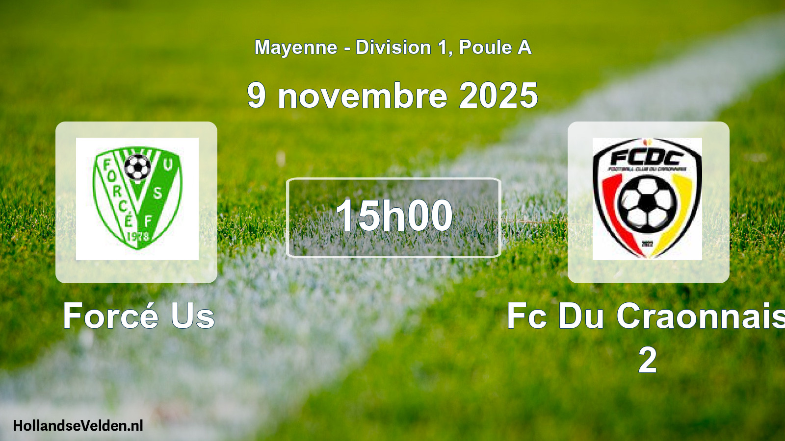 Geplande wedstrijd: Forcé Us - Fc Du Craonnais 2 (9 november 2025)