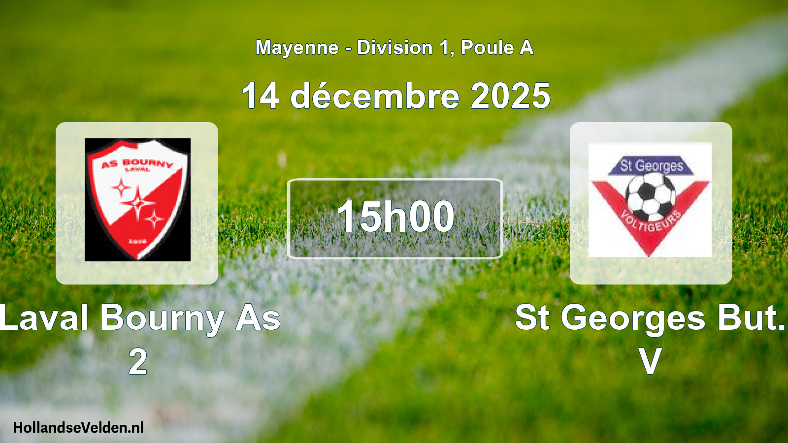 Geplande wedstrijd: Laval Bourny As 2 - St Georges But. V (14 december 2025)